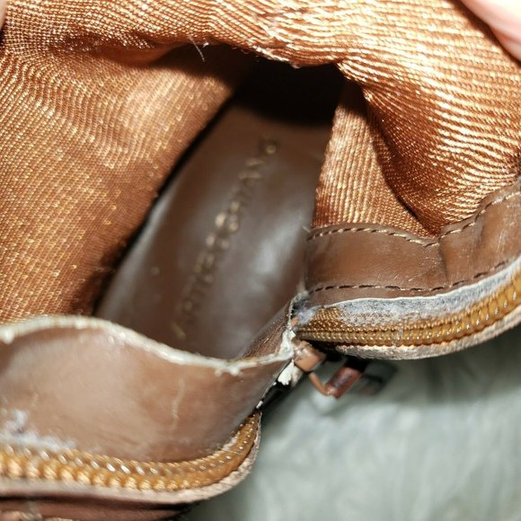 Arturo Chiang Women Riding Boot Knee High Buckle Strap Button Side Zip Brown 6.5 - Picture 7 of 12